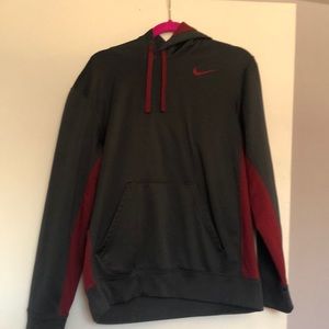 Gray and maroon Nike sweatshirt
